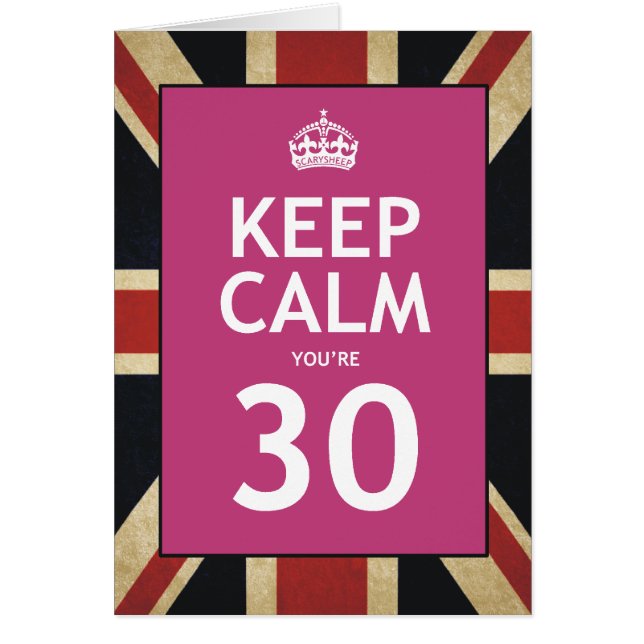 Kalm houden Je bent 30 (Voorkant)