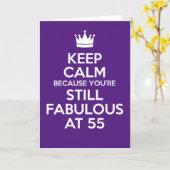 Kalm houden Je bent geweldig op 55-jarige Kaart (Gele Bloem)