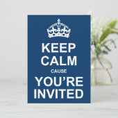Kalm houden Je bent uitgenodigd Partij Kaart (Staand voorkant)