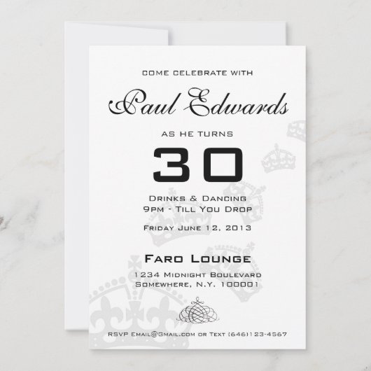 Kalm houden Je bent uitgenodigd Partij Kaart (Achterkant)