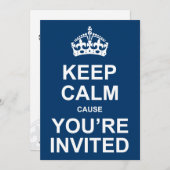 Kalm houden Je bent uitgenodigd Partij Kaart (Voorkant / Achterkant)