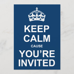 Kalm houden Je bent uitgenodigd Partij Kaart