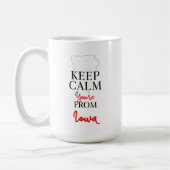 Kalm houden Je bent van Iowa Koffiemok (Links)