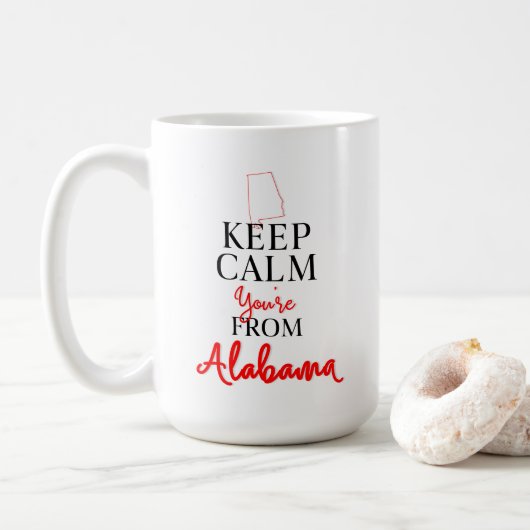 Kalm houden Je komt uit Alabama Koffiemok (Met donut)
