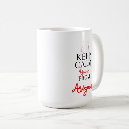 Kalm houden Je komt uit Arizona Koffiemok (Voorkant rechts)