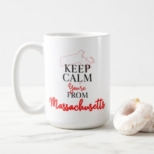 Kalm houden Je komt uit Massachusetts Koffiemok