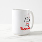 Kalm houden Je komt uit Massachusetts Koffiemok (Voorkant rechts)