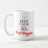 Kalm houden Je komt uit West Virginia Koffiemok (Links)