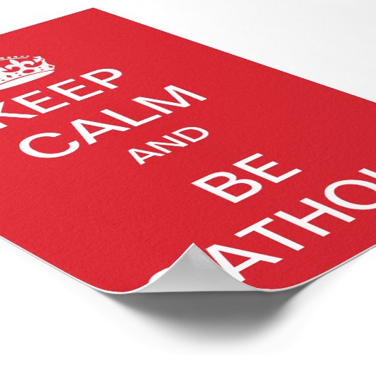 Kalm houden - katholiek poster (Hoek)