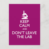Kalm houden Laat het briefkaart van het Laboratori (Voorkant)