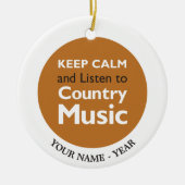 Kalm houden Land Keramisch Ornament (Voorkant)