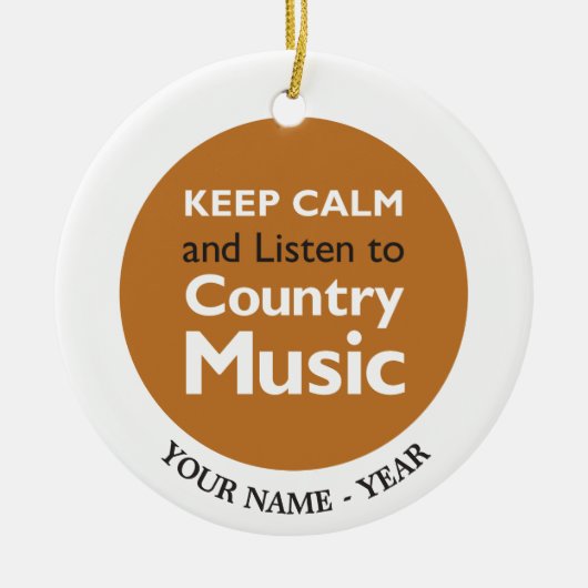 Kalm houden Land Keramisch Ornament (Voorkant)