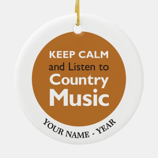 Kalm houden Land Keramisch Ornament (Achterkant)