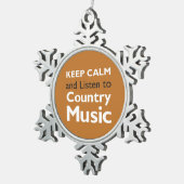 Kalm houden Land Tin Sneeuwvlok Ornament (Rechts)