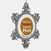 Kalm houden Land Tin Sneeuwvlok Ornament (Links)