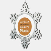 Kalm houden Land Tin Sneeuwvlok Ornament (Rechts)