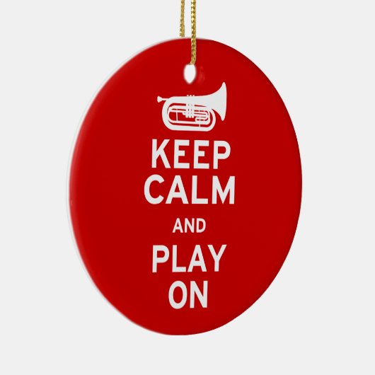 Kalm houden - Marching Baritone Keramisch Ornament (Rechts)