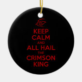Kalm houden met de Crimson King Keramisch Ornament (Voorkant)