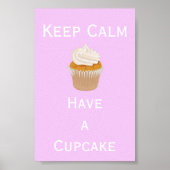 Kalm houden met een cupcake poster (Voorkant)