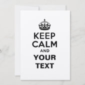 Kalm houden met Jouw tekst Kaart (Voorkant)