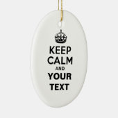 Kalm houden met Jouw tekst Keramisch Ornament (Rechts)