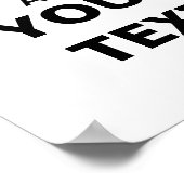 Kalm houden met Jouw tekst Poster (Hoek)