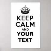 Kalm houden met Jouw tekst Poster (Voorkant)
