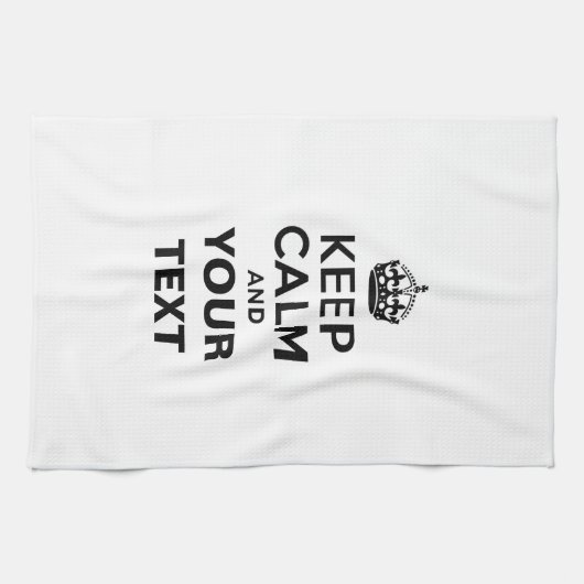 Kalm houden met Jouw tekst Theedoek (Horizontaal)