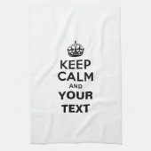 Kalm houden met Jouw tekst Theedoek (Verticaal)
