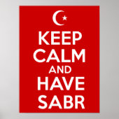 Kalm houden met Sabr Poster (Voorkant)