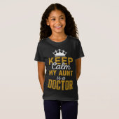 Kalm houden Mijn tante is zwart geel van een dokte T-shirt (Voorkant volledig)