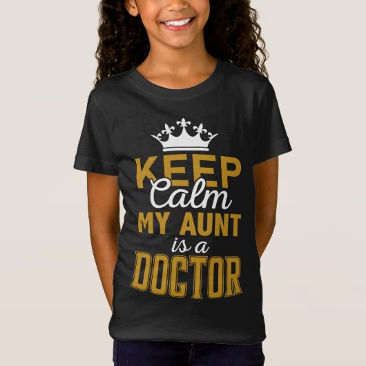 Kalm houden Mijn tante is zwart geel van een dokte T-shirt (Voorkant)