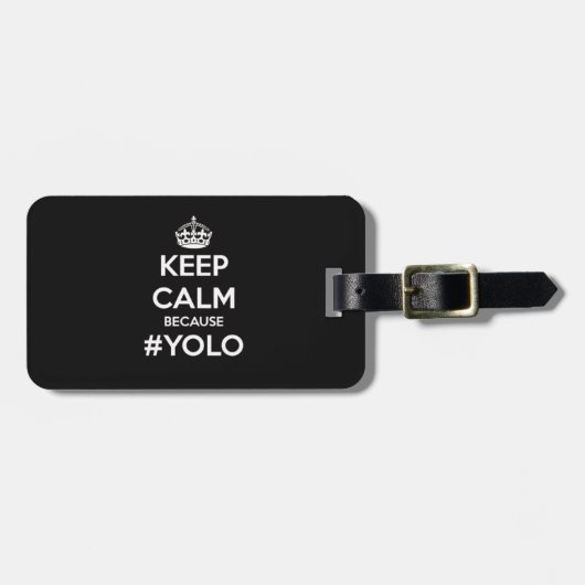 Kalm houden omdat YOLO Bagagelabel (Voorkant horizontaal)
