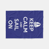 Kalm houden op blauwe en witte vloeren fleece deken (Voorkant (Horizontaal))