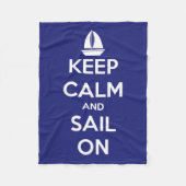 Kalm houden op blauwe en witte vloeren fleece deken (Voorkant)