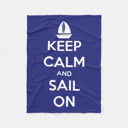 Kalm houden op blauwe en witte vloeren fleece deken (Voorkant)