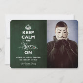 Kalm houden op kerst met kerst feestdagenkaart (Voorkant)