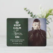 Kalm houden op kerst met kerst feestdagenkaart (Staand voorkant)