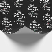 Kalm houden op kerstfeestdag cadeaupapier (Hoek)