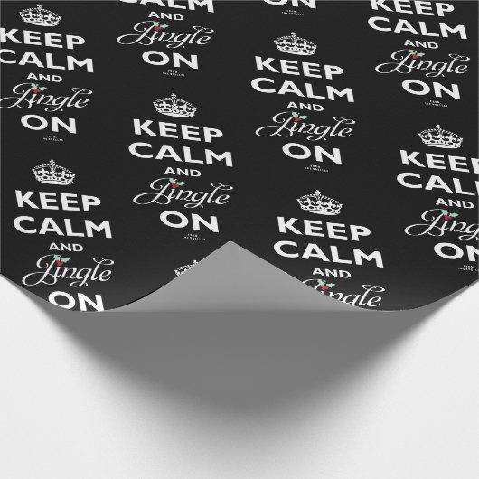 Kalm houden op kerstfeestdag cadeaupapier (Hoek)