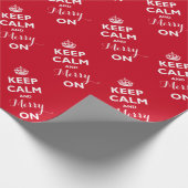 Kalm houden op kerstfeestdag cadeaupapier (Hoek)