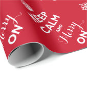 Kalm houden op kerstfeestdag cadeaupapier (Rol Hoek)