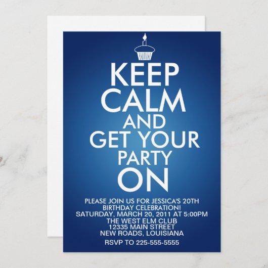 Kalm houden op zaterdag kaart (Voorkant / Achterkant)