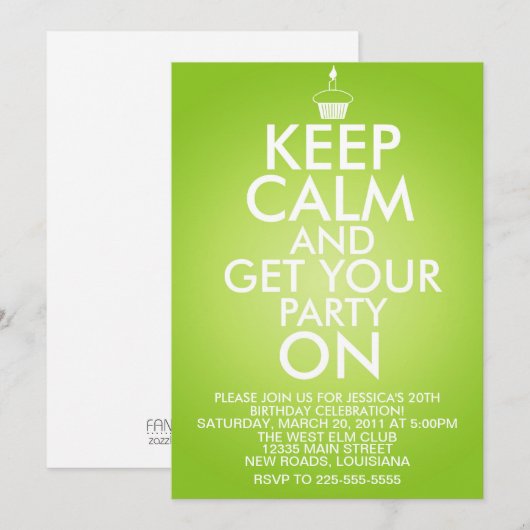 Kalm houden op zaterdag kaart (Voorkant / Achterkant)