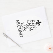 Kalm houden ovale sticker (Envelop)