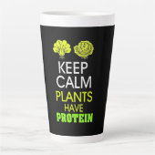 Kalm houden Planten hebben eiwitten Latte Mok (Voorkant)