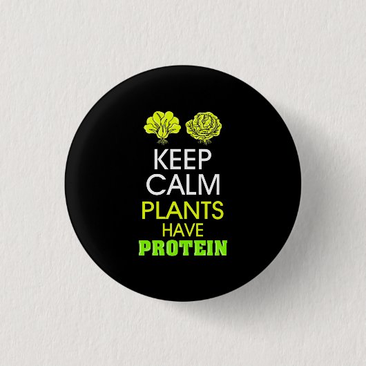 Kalm houden Planten hebben eiwitten Ronde Button 3,2 Cm (Voorkant)