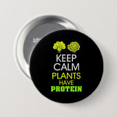 Kalm houden Planten hebben eiwitten Ronde Button 7,6 Cm (Voorkant /achterkant)