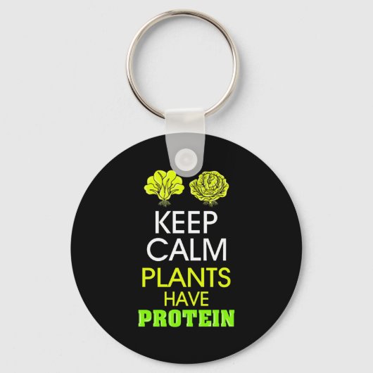 Kalm houden Planten hebben eiwitten Sleutelhanger (Voorkant)