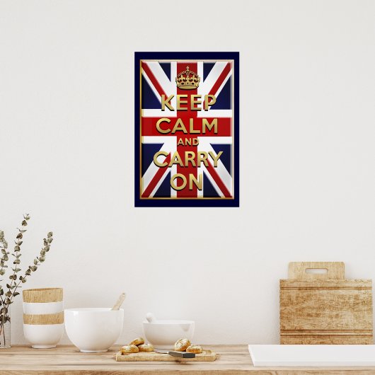 Kalm houden poster (Keuken)